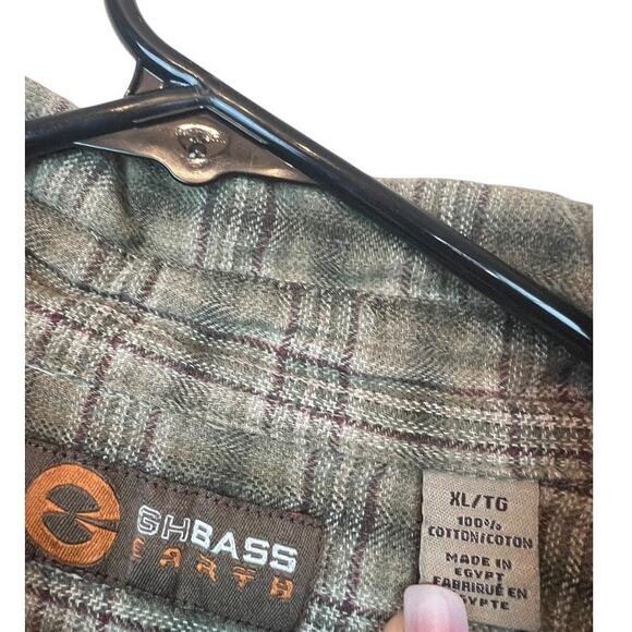 Mens Grunge Flannel Shirt Button Down Distressed Gorpcore Utility XL - Picture 2 of 3